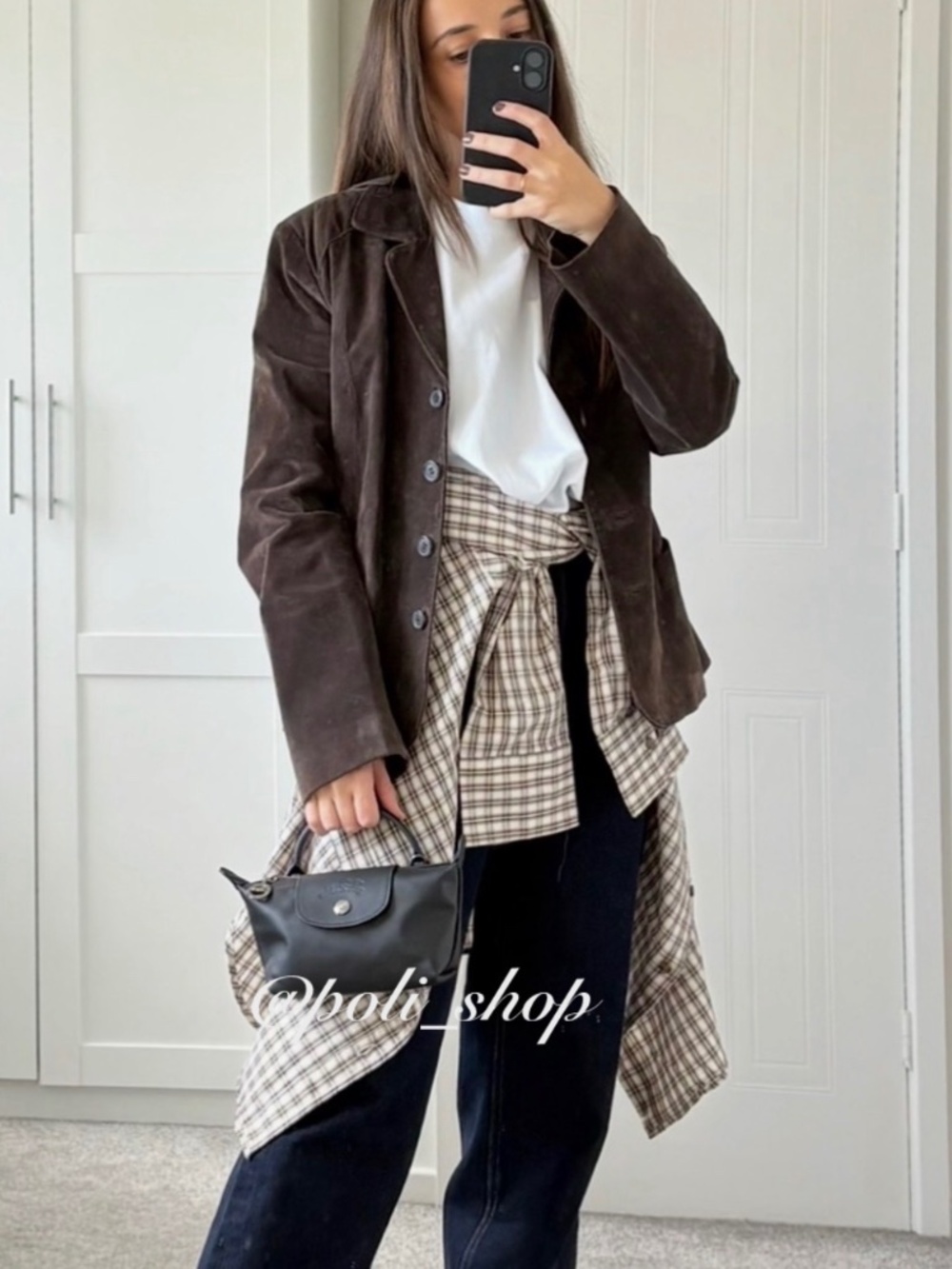 Longchamp black mini Le Pliage